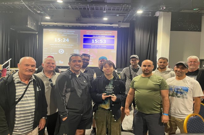 🏆 锦标赛战报📰 第 2 更 · 系列追踪Goliath Monster Stack 11 人均分奖池📍 Goliath Monster Stack👑 冠军: Hongtao Sun💰 奖金: £13,255Goliath Monster Stack 赛事最终由 11 名玩家达成协议，均分剩余奖池